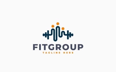 Fitnessgroep Logo Sjabloon Ontwerp