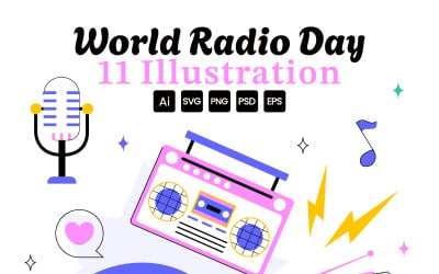 Illustration zum 11. Weltradiotag