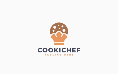 Projekt szablonu logo Cookie Chef