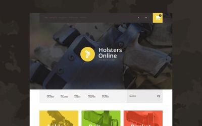 Modello OpenCart del negozio online di fondine