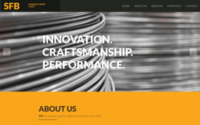 Moto CMS 3 Template für Industrie #55328