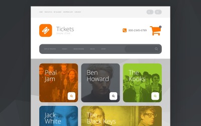 OpenCart Vorlage namens "Online Tickets" #55381