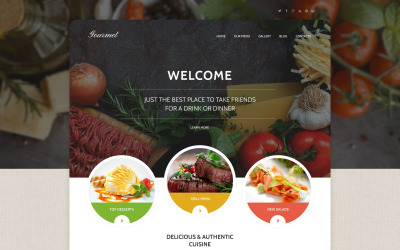 Responsive Gourmet Cuisine Wordpress #55376