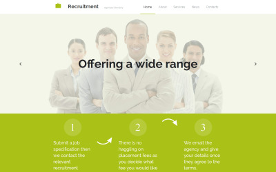 Responsive Moto CMS 3 Template over Jobportal №55391