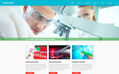 Responzivní Drupal šablona "Scientific Experiment" #55344