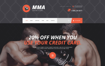 Responzivní Shopify motiv "MMA" #55383