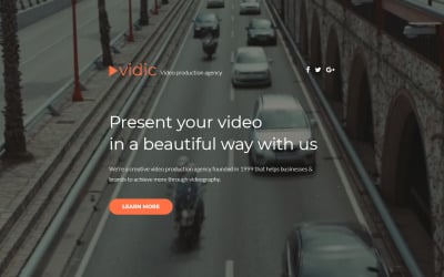 Vidic - креативный HTML-шаблон целевой страницы Video Lab