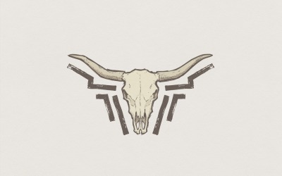 Череп довгорогого PNG, настінне мистецтво в стилі західного бохо, дизайн черепа корови в племінному стилі, сільський декор для дому, фермерський будинок