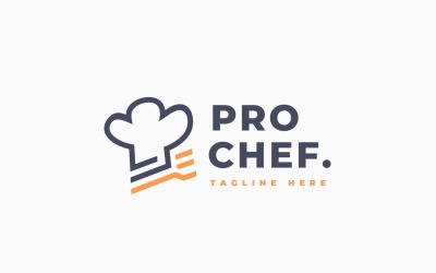 Modèle de logo pour chef professionnel