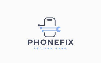 Telefoonreparatie-logo sjabloonontwerp