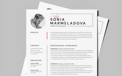 Clean And Creative Minimal Resume Template Design