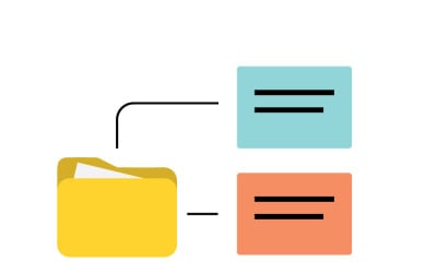 Färgglatt filmapphierarkisystemträddiagram