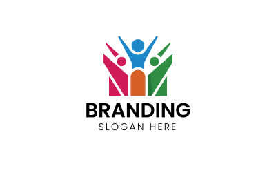 фундамент абстрактний людський логотип-1077