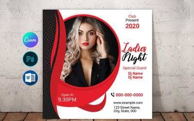Ladies Night club Party Flyer Template
