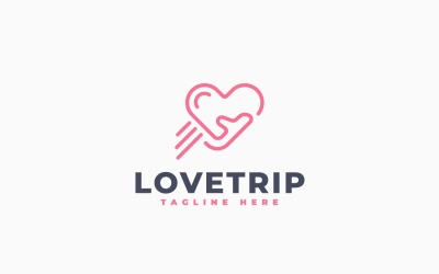 Modello di progettazione del logo Love Trip