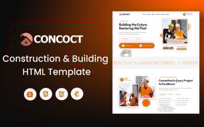 Concoct — Modern Építési és Építészeti HTML Sablon