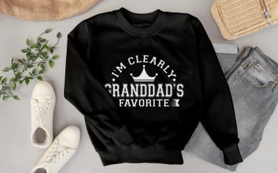 I’m Clearly Granddad’s Favorite Shirt | Granddad Gift | Kids T Shirt Gift for Granddad