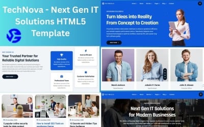 Modèle HTML5 TechNova - Solutions informatiques de nouvelle génération