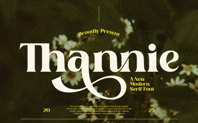 Carattere Thannie Modern Display Serif