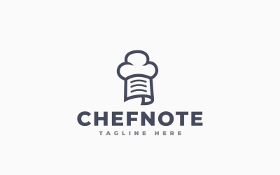 Creative Chef Note Logo Template Design