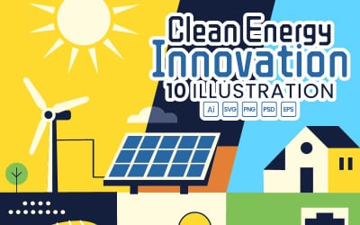 10 Clean Energy Innovation Illustration