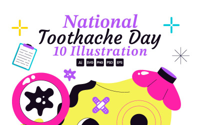 10 National Toothache Day Illustration