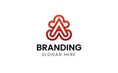 Letter A cloud company logo-1089