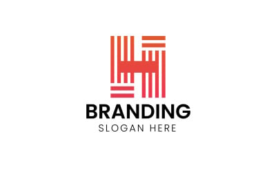 Letter H line shape consulting logo-1090