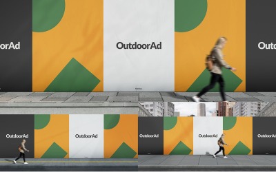 Mockup di display pubblicitario per esterni