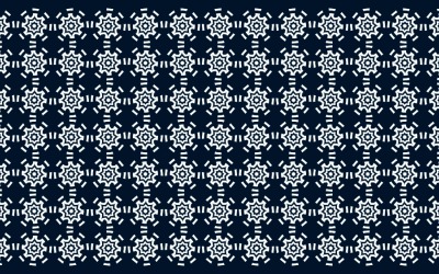 Navy And White Seamless Geometric Mandala Pattern Motion Background 4K
