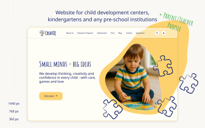 CreatIQ – Mall för webbplatsgränssnitt för förskoleutbildning