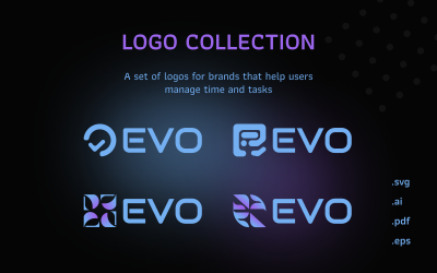 EVO – Logo Pack Template for brands that help users manage time and tasks