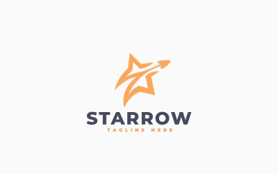 Stjärnpil logotyp malldesign