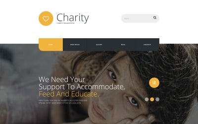 Caridade - Modelo Joomla moderno gratuito para caridade infantil