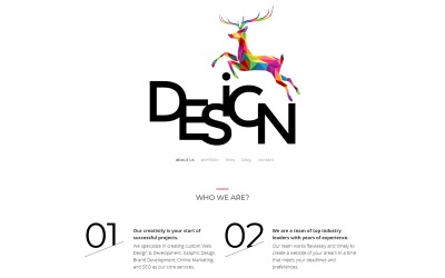 Дизайн - Адаптивный креативный шаблон Joomla для студии дизайна