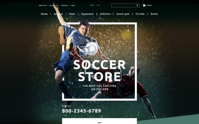 Футбольний магазин OpenCart шаблон