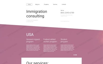 Göçmenlik Danışmanlığı Web Sitesi Şablonu