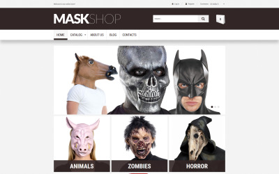 Modelo de máscaras assustadoras do VirtueMart