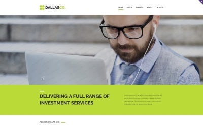 Modelo de site responsivo de negócios e serviços