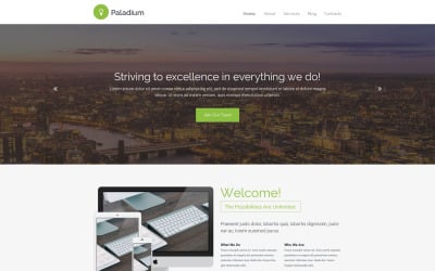 Plantilla de sitio web de Paladium