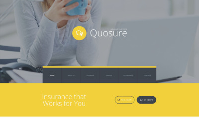 Plantilla de sitio web de Quosure