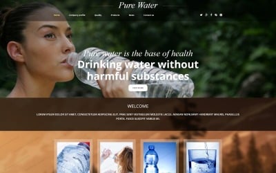 Шаблон адаптивного веб-сайта для воды