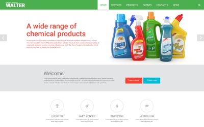 Šablona webových stránek o chemických výrobcích
