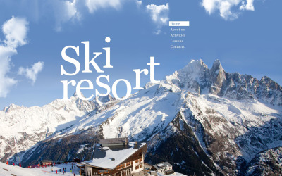 "Skiing Muse Template" Muse 模板 #55477