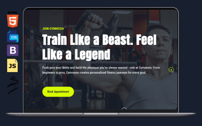 Gymnesia – HTML-Vorlage für eine Landingpage für Fitnessstudios und Fitness