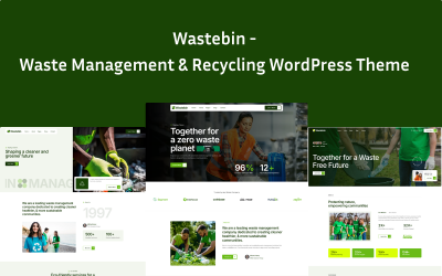 Lixeira - Tema WordPress para Gestão de Resíduos e Reciclagem para Negócios Ecológicos