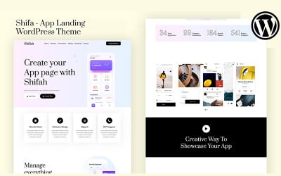 Shifah - Thème WordPress gratuit pour page de destination d&amp;#39;application