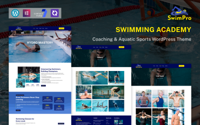 SwimPro – Tema de WordPress para academia de natación, entrenamiento y deportes acuáticos
