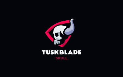 Mascot Blade Skull Logo Design