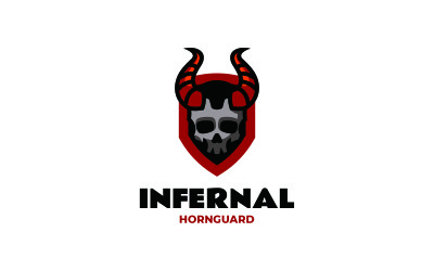 Mascot Horn Skull Logo Design